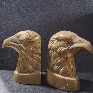 Eagle Head Bookends - Bronze Finish